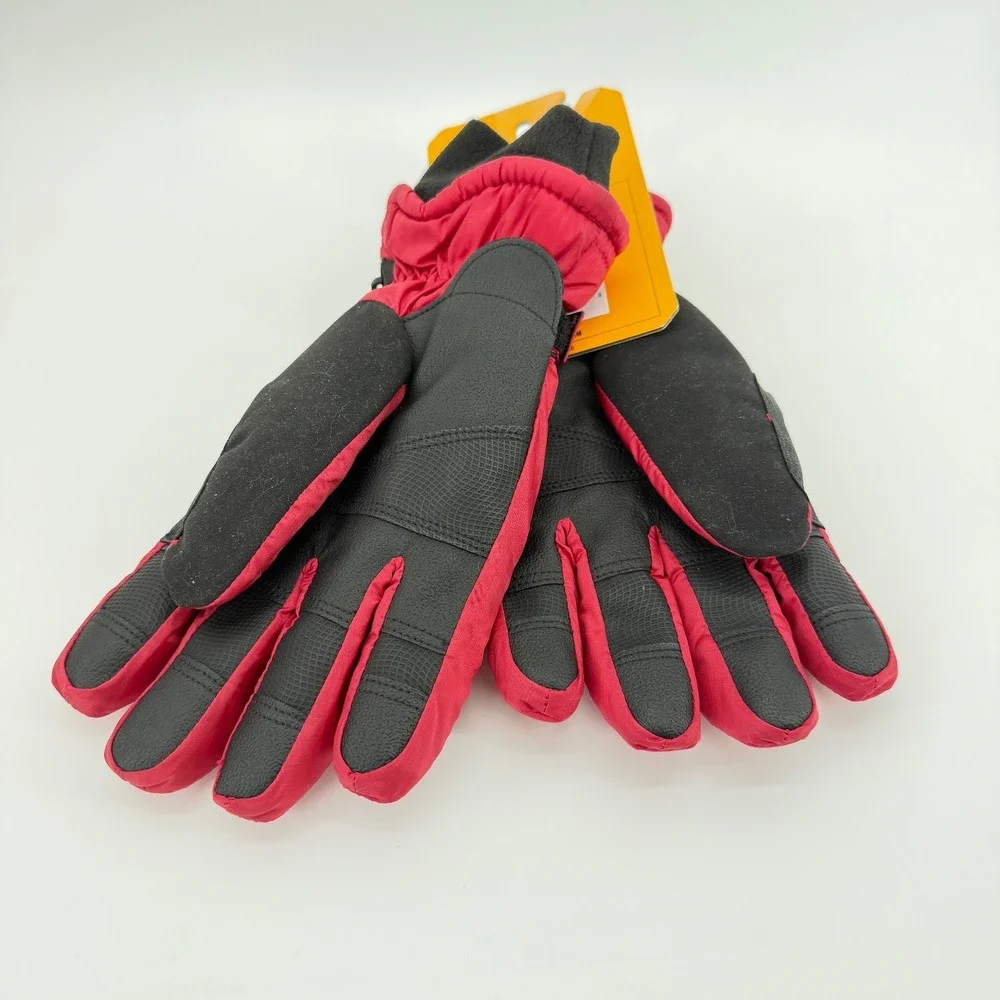 Carhartt Women's M Red Waterproof Insulated Quilted Knit Cuff Winter Gloves